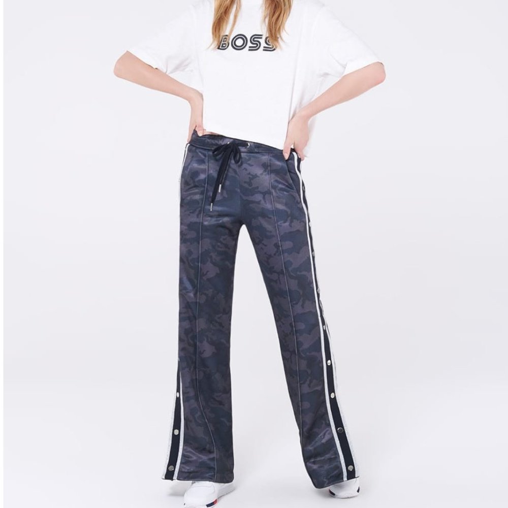 Veronica Beard X Bandier Camo Black Track Pant